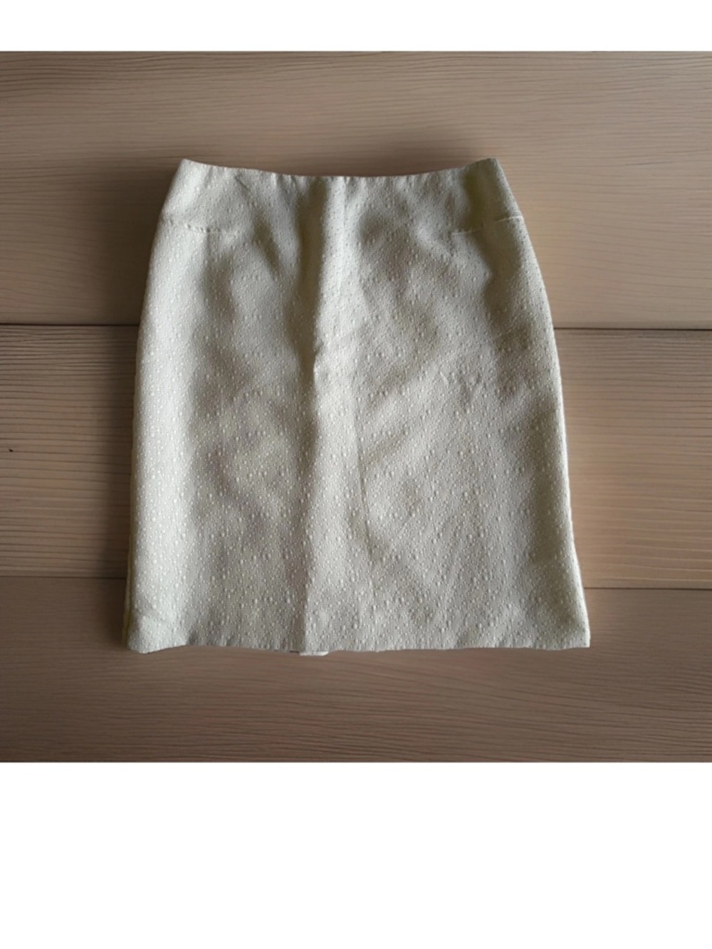 Antonio Melani Skirt Womens 6 White Textured Pencil Knee Length Lined Office